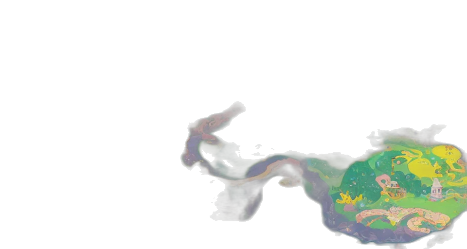 dragon, creature, animal, flower transparent PNG cut-out