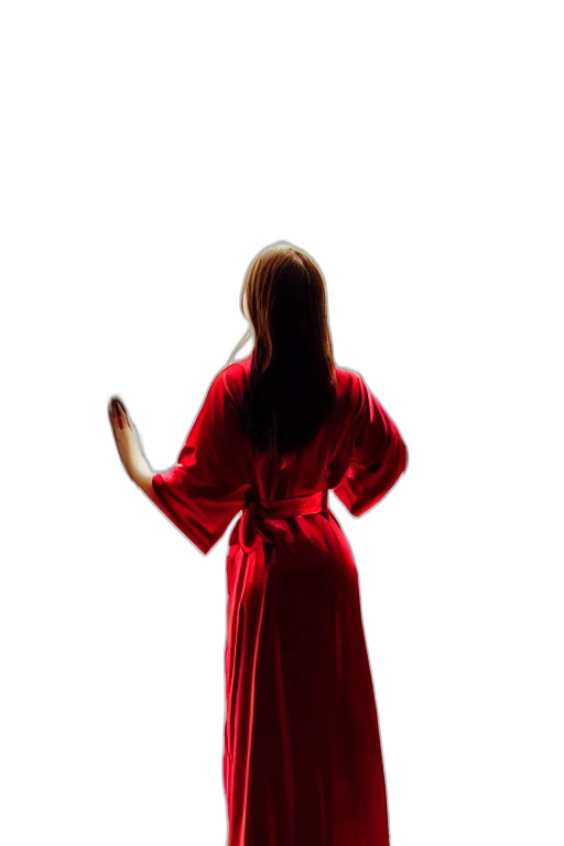 dress, staff, jacket, hair transparent PNG cut-out