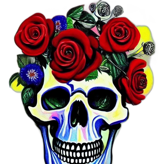 mask, flower, face, jewelry, watercolor, photorealistic, concept art, pixel art transparent PNG cut-out