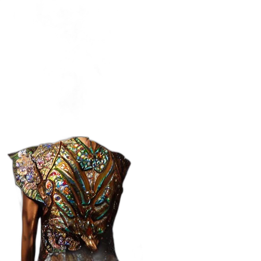 dress, jacket, jewelry, 3d render transparent PNG cut-out