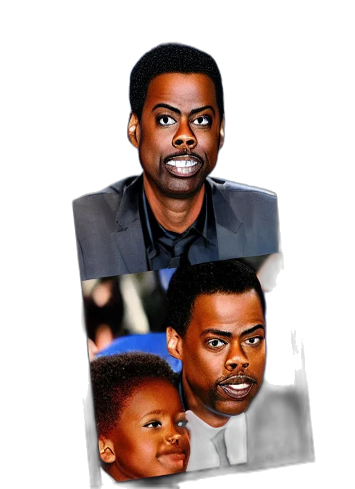 cartoon, photorealistic, comic book art, concept art, chris, rock, candy transparent PNG cut-out