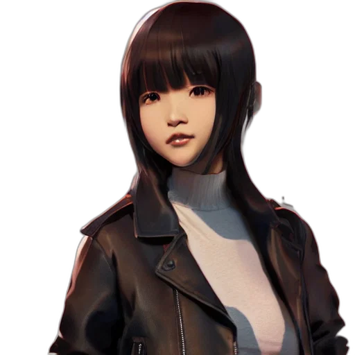 jacket, face, concept art, photorealistic transparent PNG cut-out