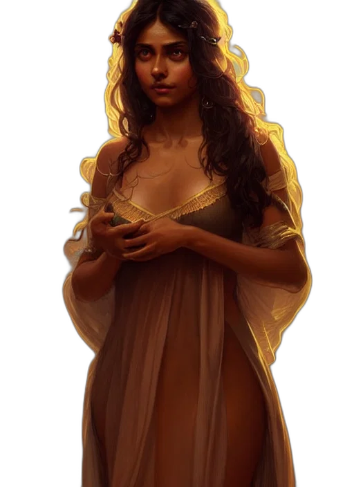 dress, crown, jewelry, fantasy art, concept art, oil painting, photorealistic, fire transparent PNG cut-out