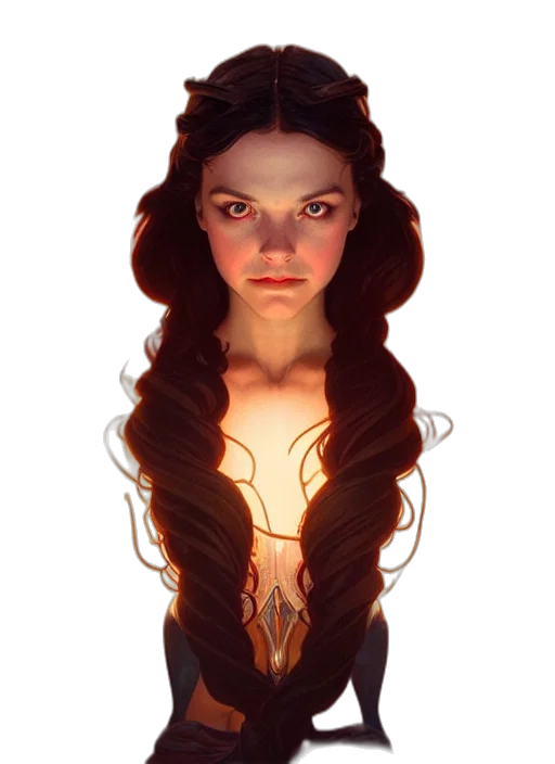 crown, face, hair, dress transparent PNG cut-out
