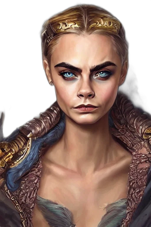 face, fantasy art, photorealistic, concept art, comic book art, cara, delevingne, portrait transparent PNG cut-out