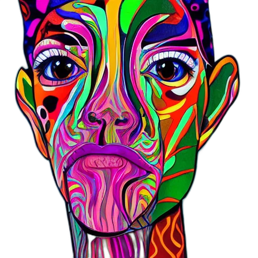 face, mask, cartoon, watercolor transparent PNG cut-out
