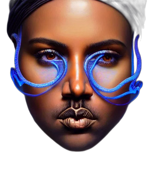 mask, face, jewelry, crown, concept art, cyberpunk, 3d render, photorealistic transparent PNG cut-out