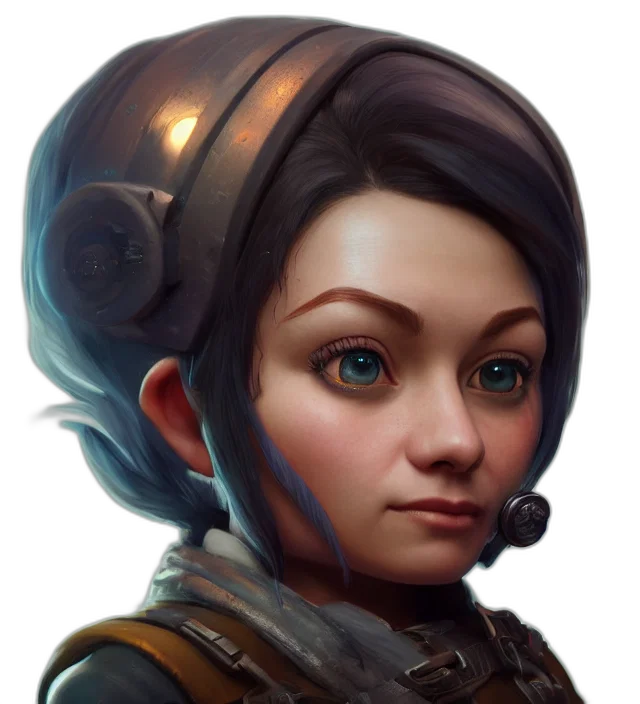 face, robot, staff, concept art, fantasy art, photorealistic, comic book art, outer space transparent PNG cut-out