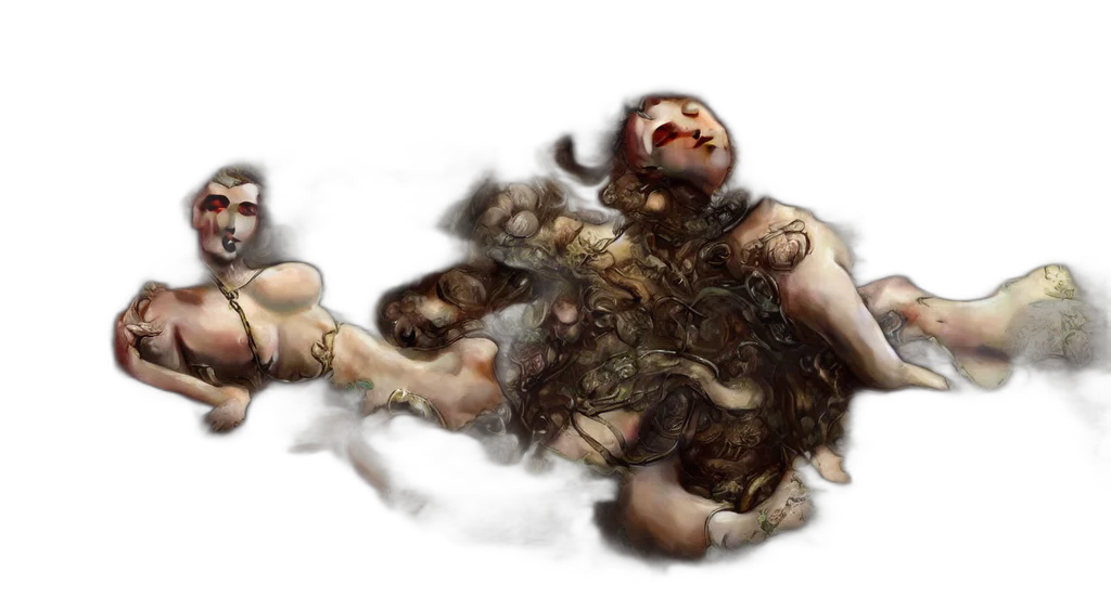 creature, concept art, fantasy art, 3d render transparent PNG cut-out