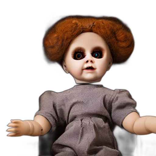 creature, hair, face, dress, 3d render, concept art, photorealistic, cartoon transparent PNG cut-out