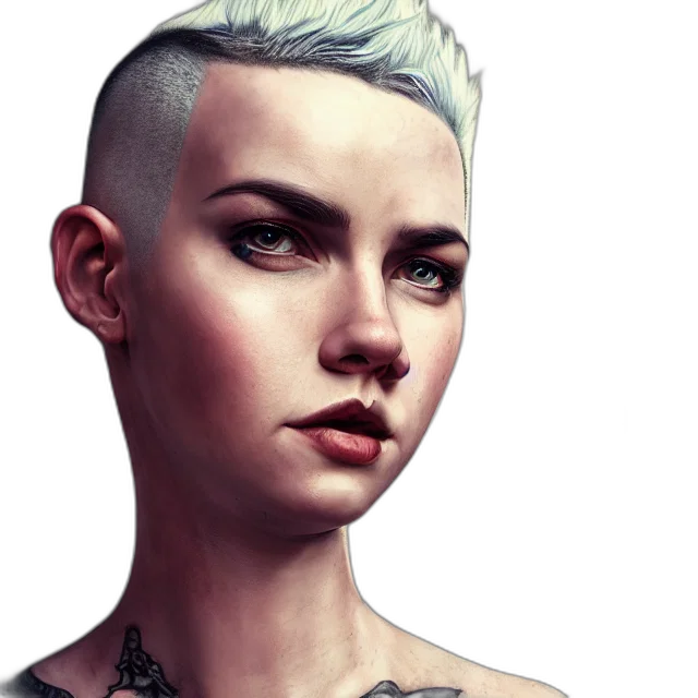 face, jewelry, photorealistic, concept art, fantasy art, cyberpunk, monochrome, pastel transparent PNG cut-out
