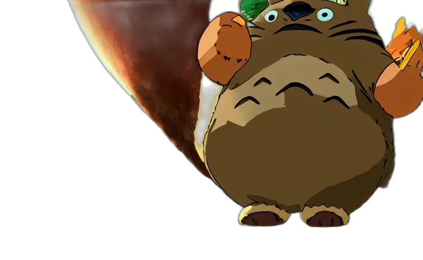creature, animal, staff, hat, concept art, anime, totoro, legend transparent PNG cut-out