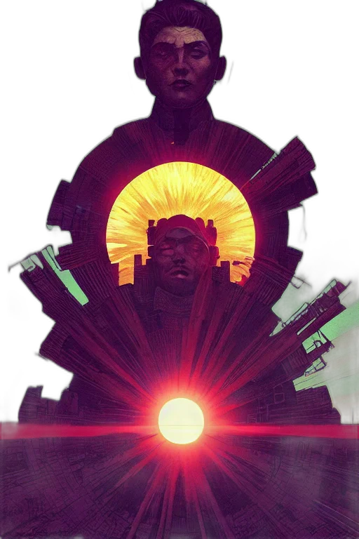 weapon, robot, crown, concept art transparent PNG cut-out