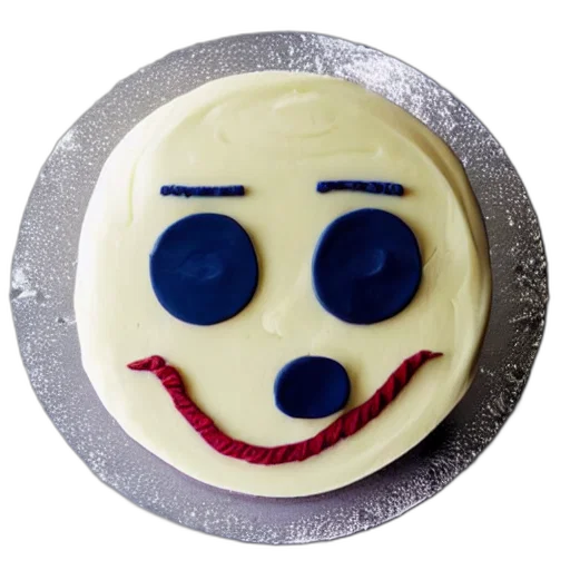 face, food, 3d render, cake transparent PNG cut-out