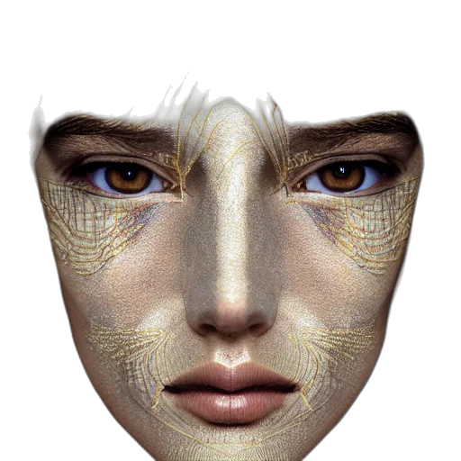 mask, face, robot, jewelry, photorealistic, 3d render, fantasy art, concept art transparent PNG cut-out