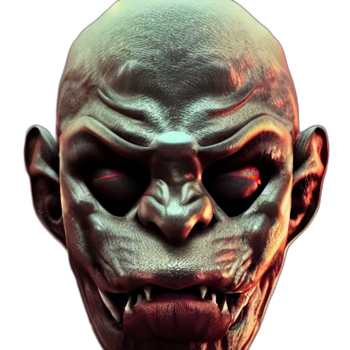 mask, face, creature, staff, 3d render, concept art, photorealistic, fantasy art transparent PNG cut-out