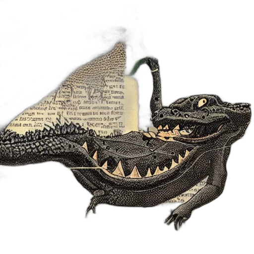 dragon, animal, creature, hat, concept art, photorealistic, fantasy art, watercolor transparent PNG cut-out