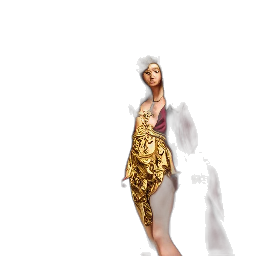dress, jewelry, staff, concept art transparent PNG cut-out