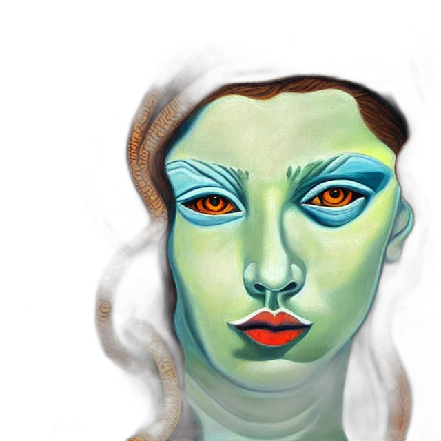 face, mask, creature, fantasy art, concept art, photorealistic, watercolor, outer space transparent PNG cut-out
