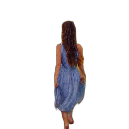 dress, hair, staff, creature, 3d render, oil painting, photorealistic, concept art transparent PNG cut-out