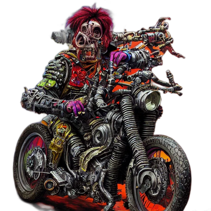 concept art, comic book art, cyberpunk, photorealistic transparent PNG cut-out