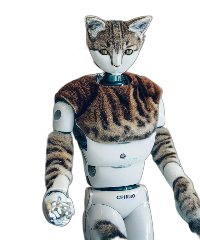 robot, animal, cyberpunk, 3d render transparent PNG cut-out