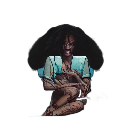 hair, creature, face, dress transparent PNG cut-out