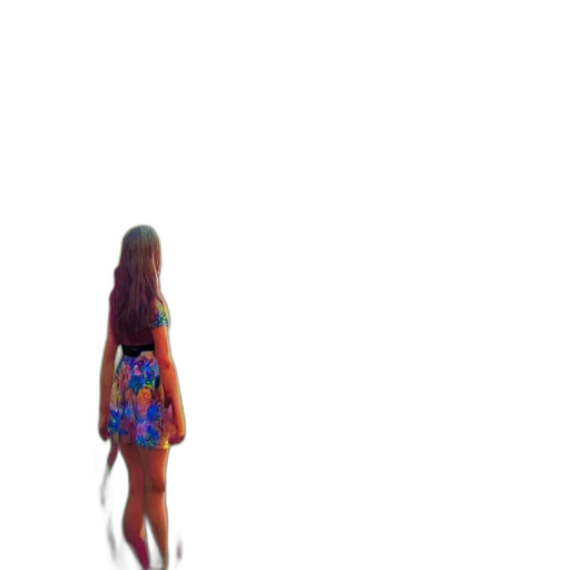 dress, hair, creature, shoes transparent PNG cut-out