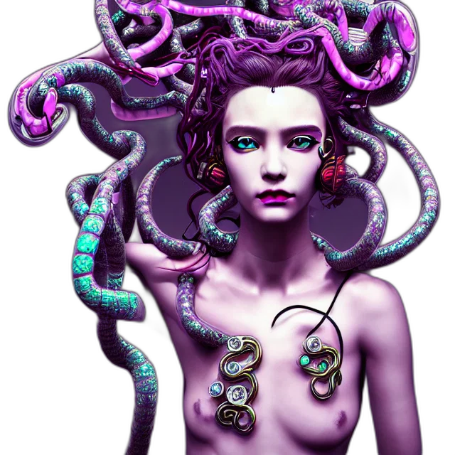 jewelry, creature, hair, fantasy art transparent PNG cut-out