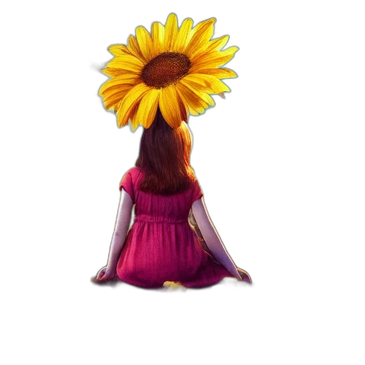 flower, dress, crown, hat, 3d render, photorealistic, concept art, watercolor transparent PNG cut-out