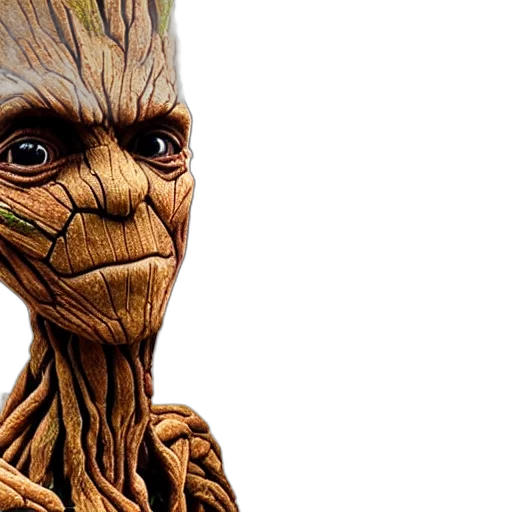 creature, face, tree, 3d render transparent PNG cut-out