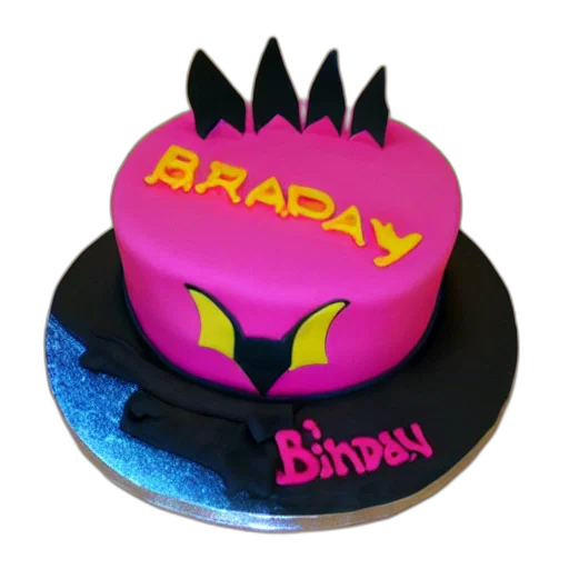 3d render, bat, birthday, cake, girls transparent PNG cut-out