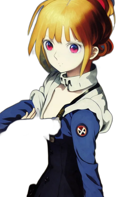 staff, jacket, face, weapon transparent PNG cut-out