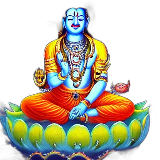 photorealistic, blue, lord, vishnu, sleeping, universe, godly, hyper transparent PNG cut-out