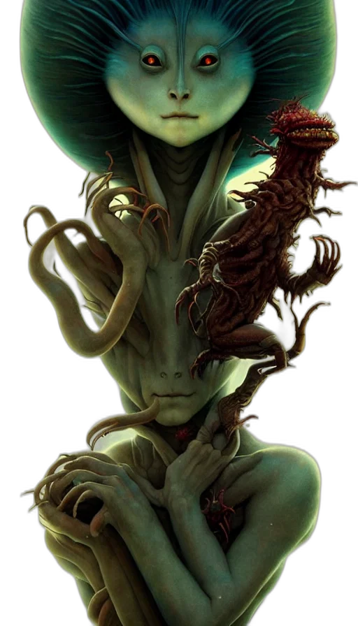 mask, creature, staff, face transparent PNG cut-out