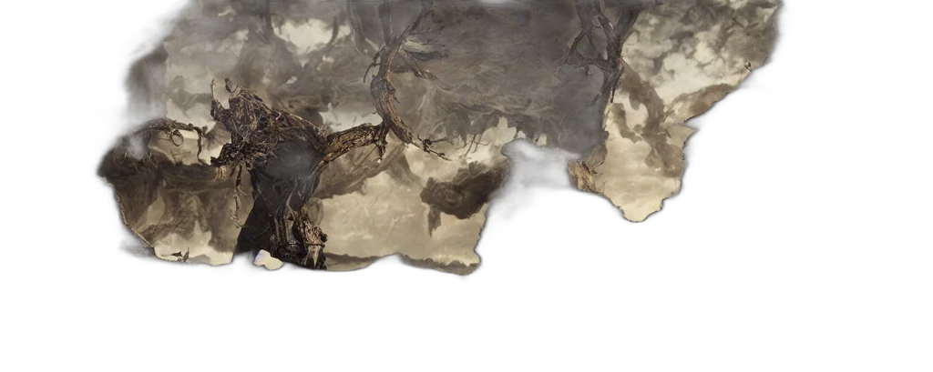 dragon, crown, mask, sword, 3d render, concept art, photorealistic, fog transparent PNG cut-out