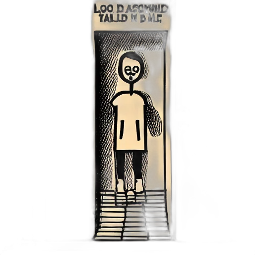 bottle, staff, robot, cartoon, concept art, 3d render, comic book art, fog transparent PNG cut-out