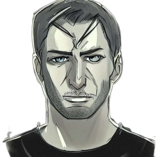 face, mask, staff, comic book art, cartoon, concept art, photorealistic, monochrome transparent PNG cut-out