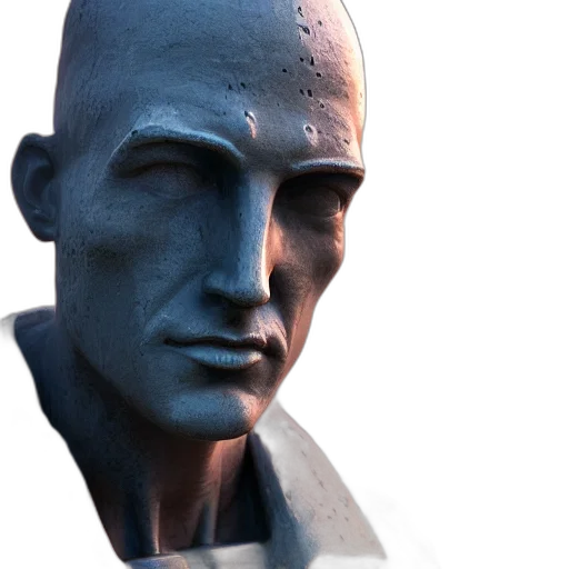 face, mask, robot, creature, 3d render, photorealistic, concept art, cyberpunk transparent PNG cut-out
