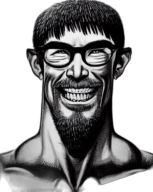 face, comic book art, cartoon, photorealistic, cyberpunk, highly, detailed, ink transparent PNG cut-out