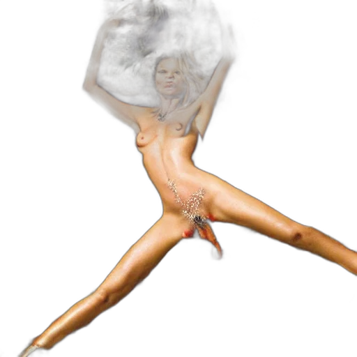 umbrella, hair, creature, staff transparent PNG cut-out