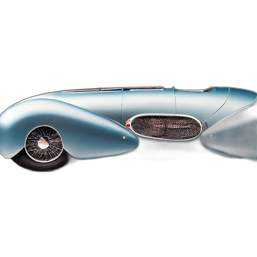 car, 3d render, retro, futuristic, bugatti, type, atlantic, concept transparent PNG cut-out