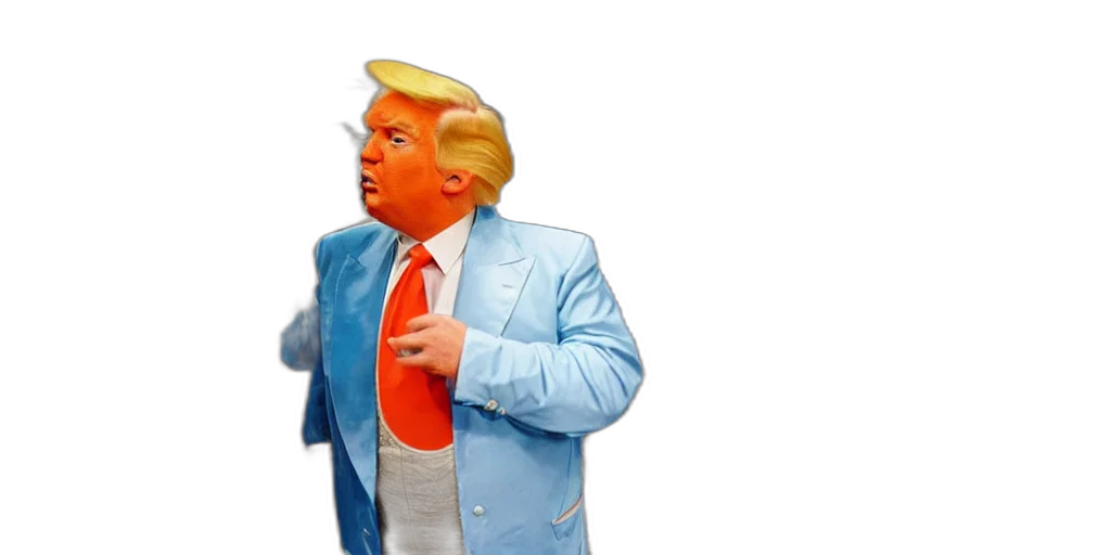 jacket, staff, animal, creature, vaporwave, concept art, 3d render, cartoon transparent PNG cut-out
