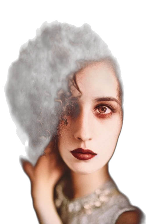 face, mask, hair, robot transparent PNG cut-out