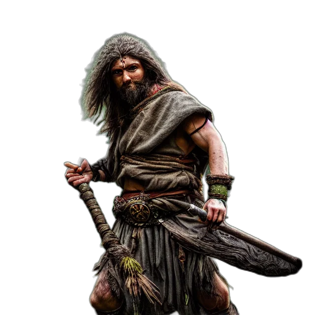 staff, sword, weapon, hair, fantasy art, concept art, photorealistic, 3d render transparent PNG cut-out