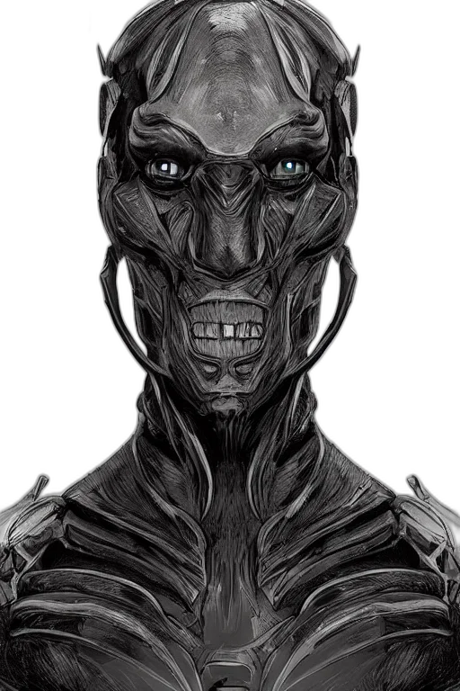 robot, face, mask, creature, comic book art, concept art, cyberpunk, fantasy art transparent PNG cut-out