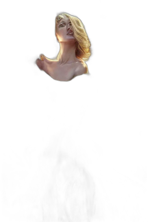 hair, crown, mask, staff, concept art, photorealistic, 3d render, fantasy art transparent PNG cut-out