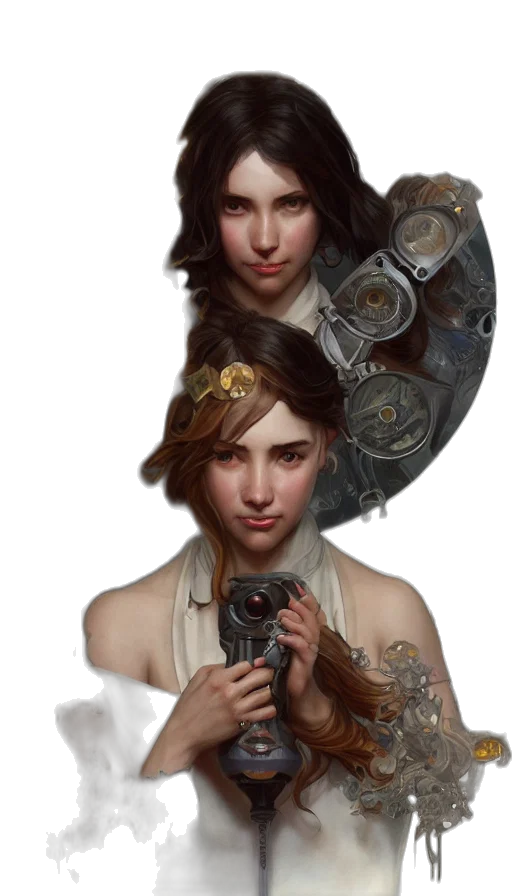 face, crown, jewelry, weapon transparent PNG cut-out
