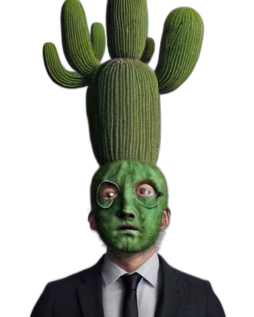 hat, mask, creature, staff transparent PNG cut-out