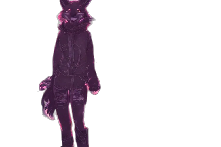jacket, mask, staff, creature transparent PNG cut-out